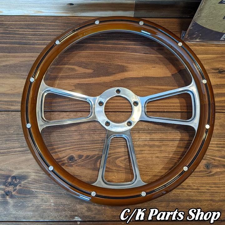 ビレットステアリングホイール 14インチ Φ35cm マッスル ビレットステアリングホイール 14インチ Φ35cm マッスル