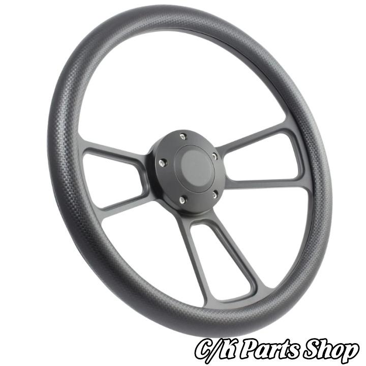 ビレットステアリングホイール 14インチ Φ35cm マッスル ハーフ ビレットステアリングホイール 14インチ Φ35cm マッスル ハーフ