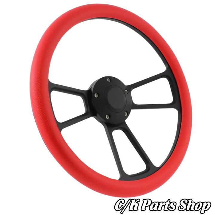 ビレットステアリングホイール 14インチ Φ35cm マッスル ハーフ ビレットステアリングホイール 14インチ Φ35cm マッスル ハーフ