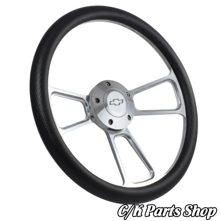 ビレットステアリングホイール 14インチ Φ35cm マッスル ハーフ ビレットステアリングホイール 14インチ Φ35cm マッスル ハーフ