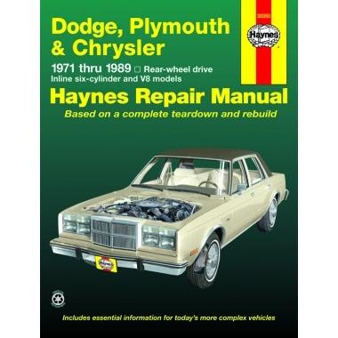整備マニュアル HAYNES ヘインズ 71-89年 ダッジ プリムス RWD車