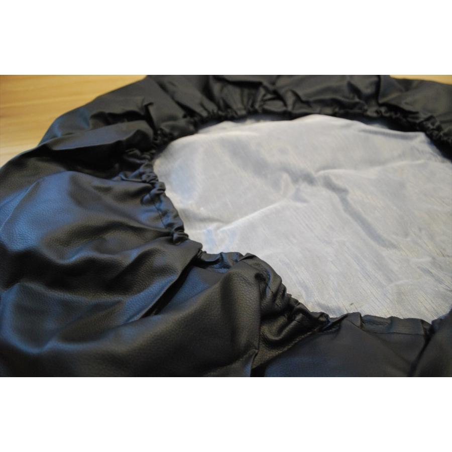 スペアタイヤカバー XLサイズ 対応外径78〜83cm PVCレザー ブラック