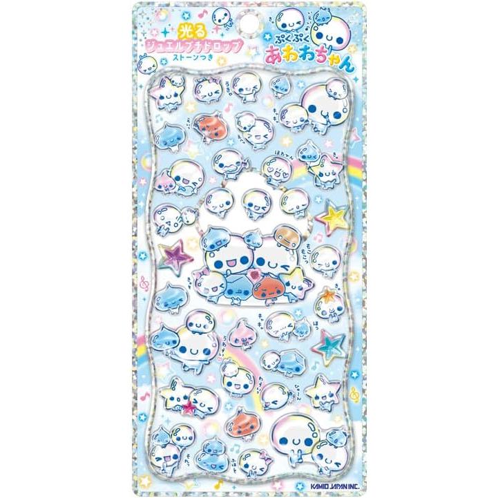 カミオジャパン ステッカー 光るプチドロップステッカー あわわちゃん