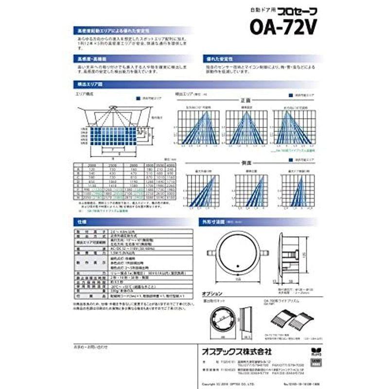 オプテックス　OPTEX　自動ドア　天井付　OA-72V　センサー　(ホワイト)