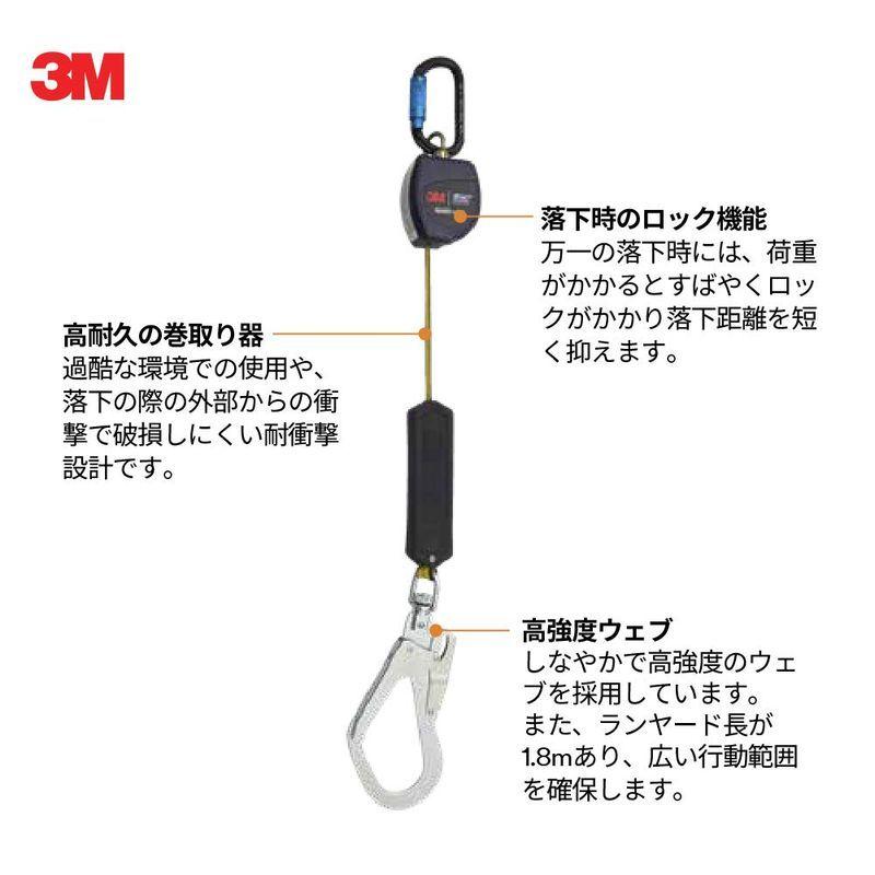 新規格適合　3M　巻取り式ランヤード　3101744　DBI-サラ　(タイプ2)　Nano-Lok　ツイン　通常型