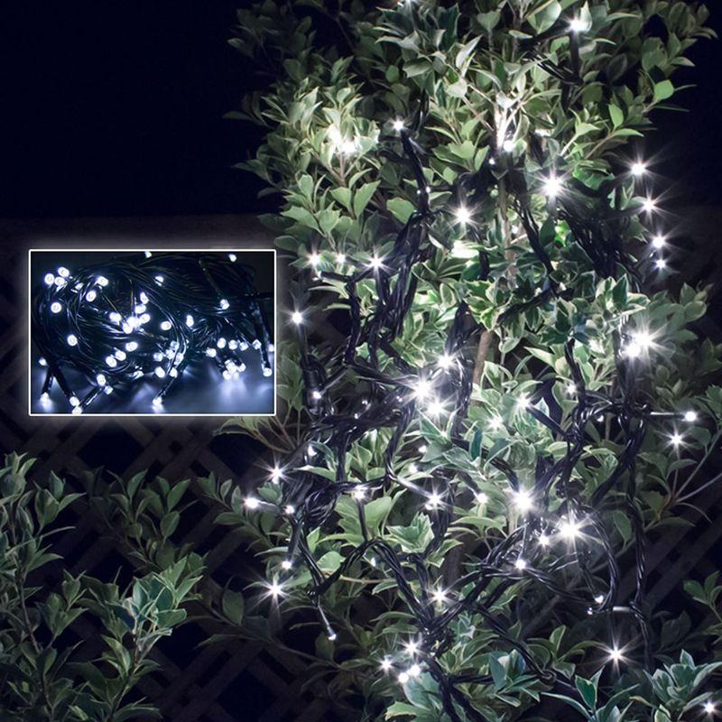 クリスマス イルミネーション ストレート 防滴 屋外 使用可 1100球 LED / 110m ホワイト 白 点滅 28パターン B コント