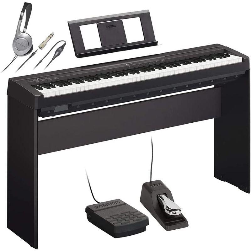 ホットセール YAMAHA 88鍵盤 P-45B 電子ピアノ ブラック 専用スタンド 88鍵盤 電子ピアノ  専用スタンド・ダンパーペダル・ヘッドホンセット サービス