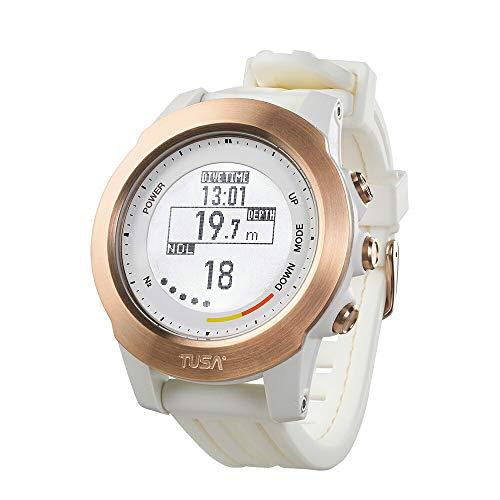 TUSA ダイビングコンピューター TC1 (IQ1301N) ホワイト 充電式 交換ストラップ付き