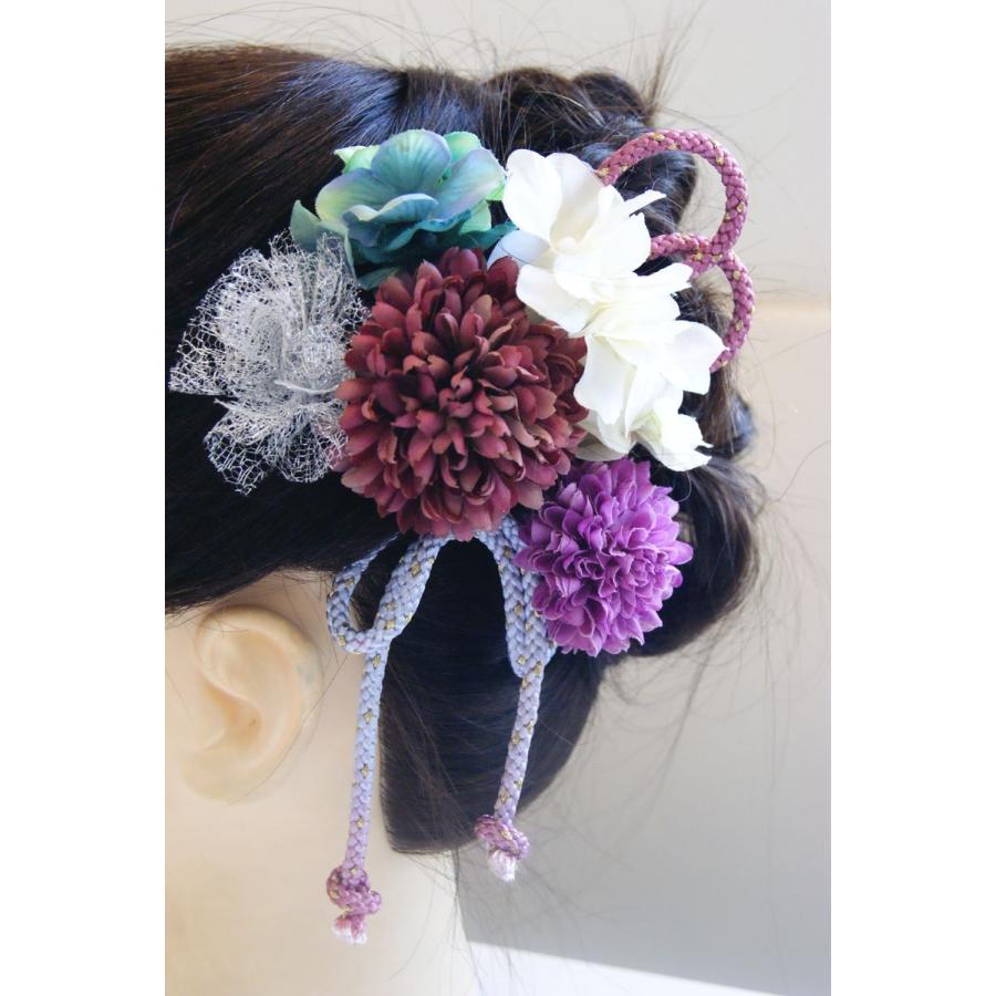 髪飾り　パープル　グリーン |  | 02