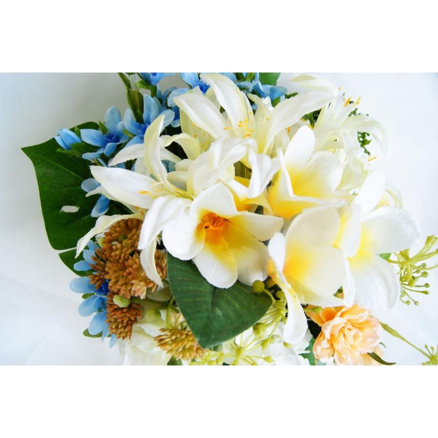 ブーケ ブートニア プルメリア モンステラ (結婚式) : clair-accesory