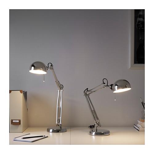 イケア（IKEA） ワークランプ ニッケルメッキ10146790 FORSA