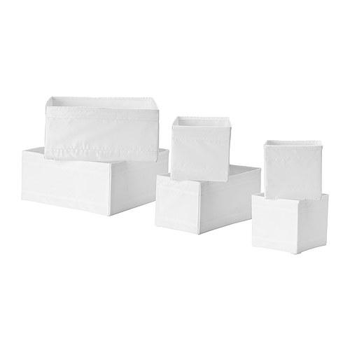 イケア（IKEA） SKUBB スクッブ ボックス6点セット ホワイト 白