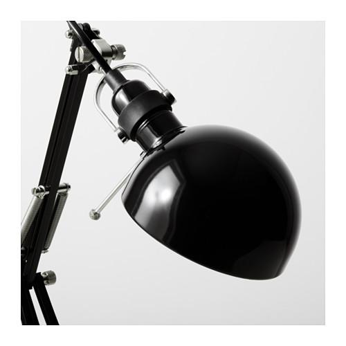 イケア（IKEA） ワークランプ ブラック 黒 40146784 FORSA フォルソー