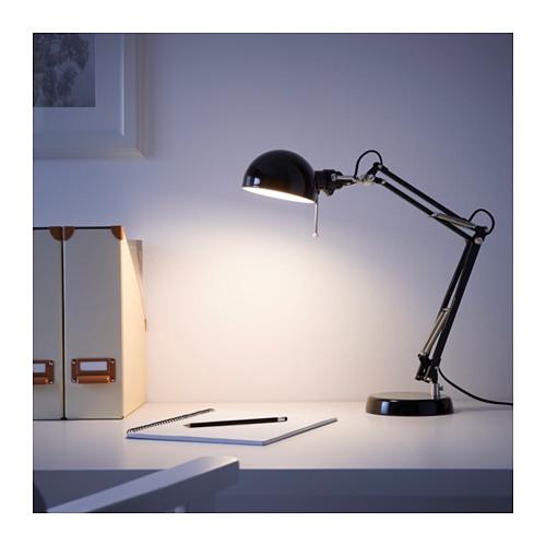 イケア（IKEA） ワークランプ ブラック 黒 40146784 FORSA フォルソー