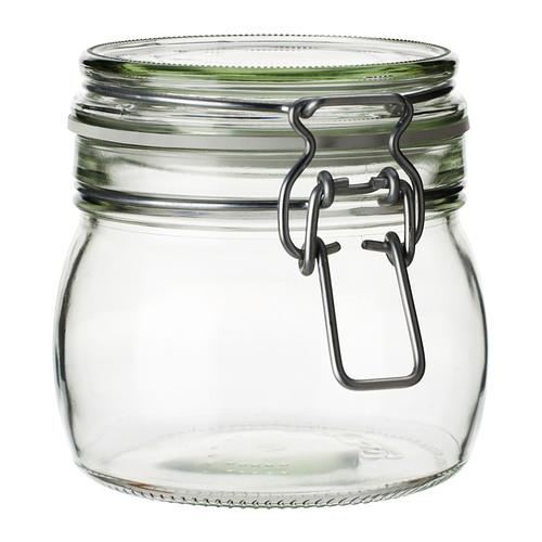 イケア（IKEA） ふた付き容器 クリアガラス 0.5L a00213544 KORKEN
