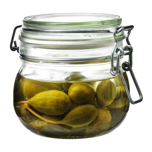 イケア（IKEA） ふた付き容器 クリアガラス 0.5L a00213544 KORKEN