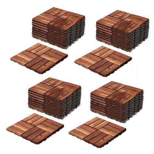 【新品・未使用】IKEA RUNNEN フロアデッキブラウン 4セット 36枚 イケア（IKEA） 【セット商品】IKEA RUNNEN ルッネン フロアデッキ