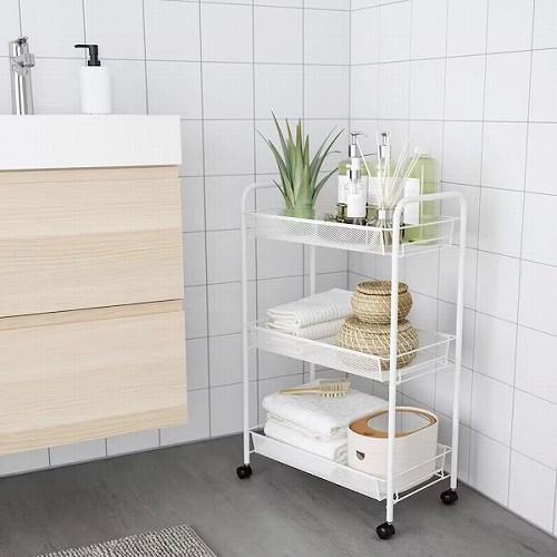 イケア（IKEA） ワゴン ホワイト 白 26x48x77cm a50243968 HORNAVAN