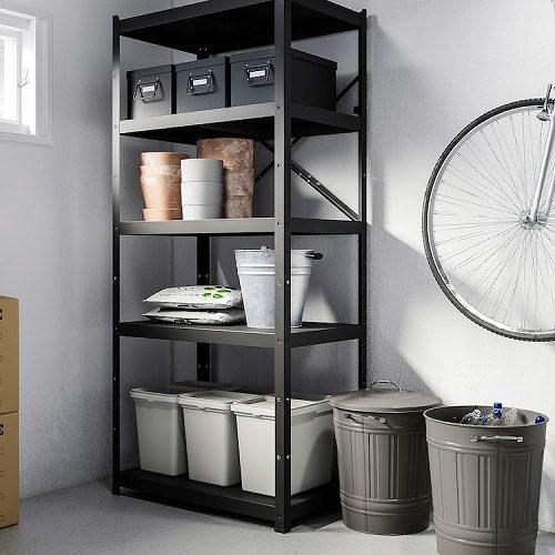 イケア（IKEA） ふた付きゴミ箱 40L グレー a50315314 KNODD クノッド