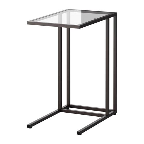 イケア（IKEA） ラップトップスタンド デスク ガラス ブラックブラウン
