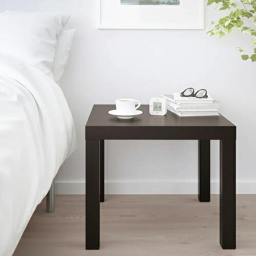 イケア（IKEA） サイドテーブル ブラックブラウン 黒 茶 55x55cm