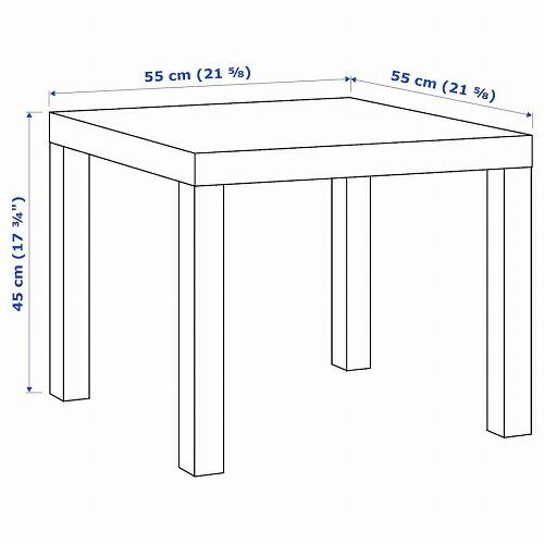 イケア（IKEA） サイドテーブル ブラックブラウン 黒 茶 55x55cm