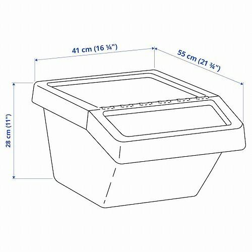 イケア（IKEA） 分別ゴミ箱 37L ふた付 ホワイト 白 a90255898 SORTERA