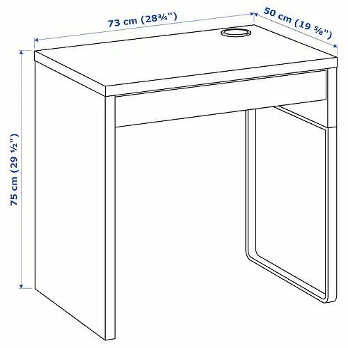 IKEA イケア デスク ブラックブラウン 黒 茶 73x50cm b20354279 MICKE ミッケ_3