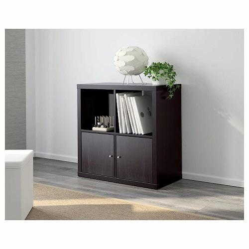 イケア（IKEA） イケアシェルフユニット ブラックブラウン 黒 茶