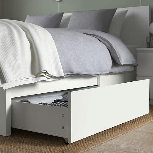 イケア（IKEA） ベッド下収納ボックス ベッドフレーム用 ホワイト 白 2