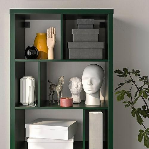 イケア（IKEA） シェルフユニット ダークグリーン 147x77cm