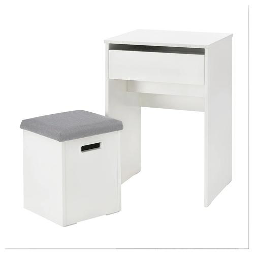イケア（IKEA） ドレッサー スツール付き ホワイト/ヴィースレ ライト