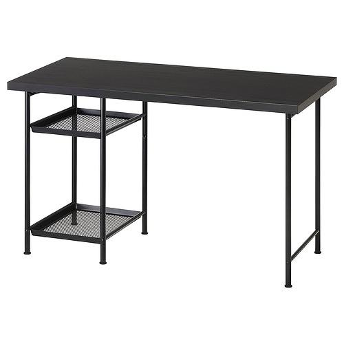 イケア（IKEA） デスク ブラックブラウン/ブラック 120×60cm