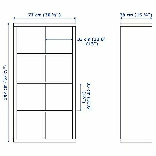 IKEA イケア シェルフユニット グレー 木目調 77x147cm big10346925 KALLAX カラックス_3