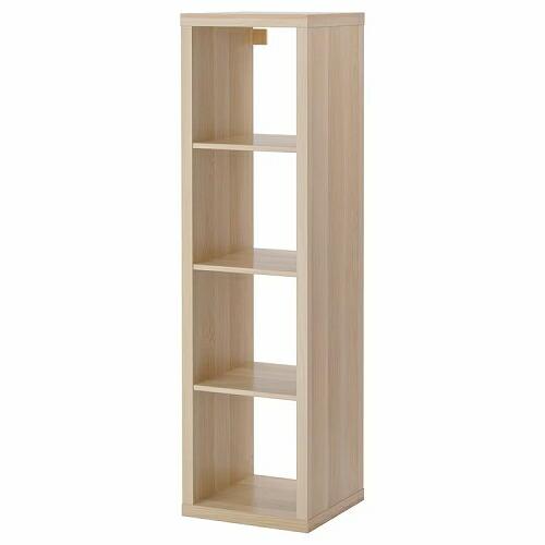 イケア（IKEA） シェルフユニット ホワイトステインオーク調 42x147cm