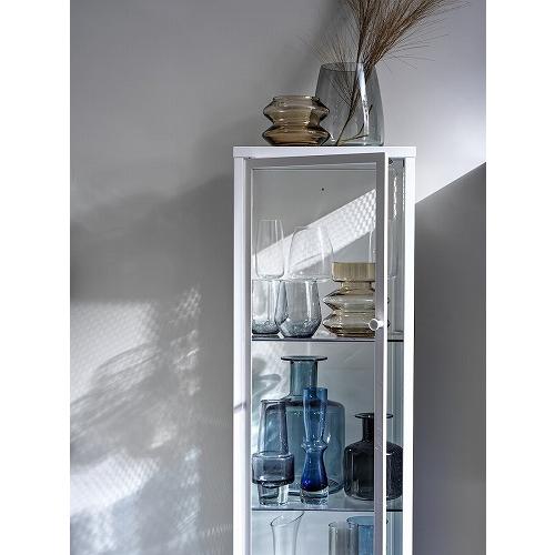 イケア キャビネット ガラス扉 メタル ホワイト 白 34x30x116cm