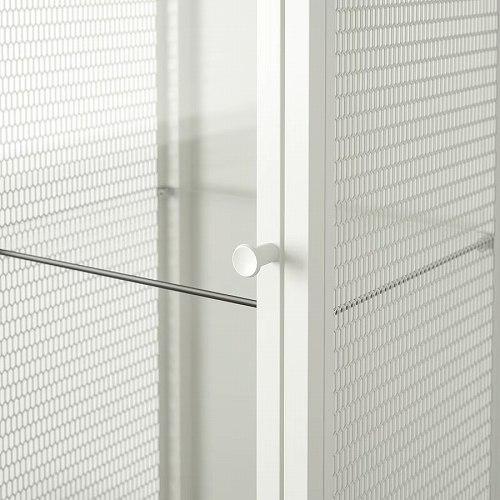 イケア（IKEA） キャビネット ガラス扉 メタル ホワイト 白