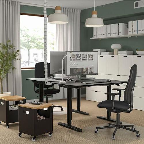 イケア（IKEA） オフィスチェア アームレスト付き グレースネス