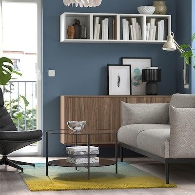 イケア（IKEA） ラグ パイル長 ブルー グリーン イエロー 133x195cm