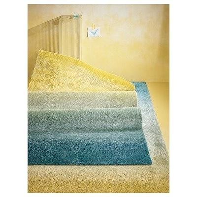 イケア（IKEA） ラグ パイル長 ブルー グリーン イエロー 133x195cm