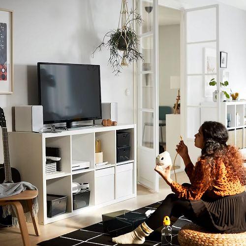 イケア（IKEA） シェルフユニット ホワイト 77x147cm big20351884