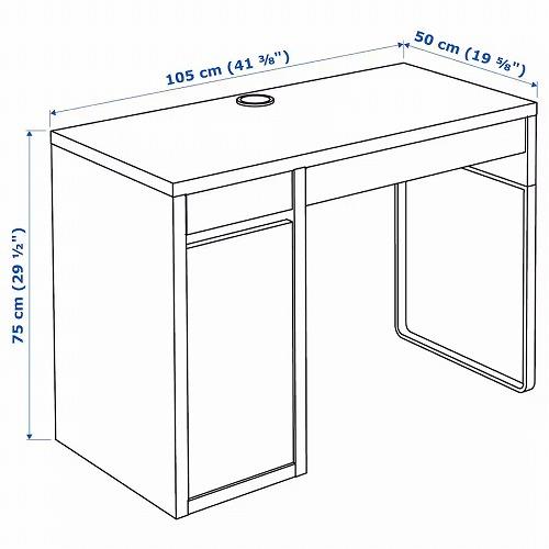 イケア（IKEA） デスク オーク調 105x50cm big20395053 MICKE ミッケ