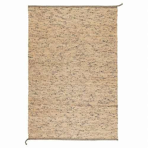 IKEA イケア ラグ 平織り ハンドメイド ナチュラル ダークブルー 133x195cm big20408022 MELHOLT メルホルト