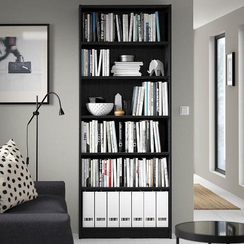 イケア（IKEA） 本棚 ブラック オーク調 80x28x202cm big20477341