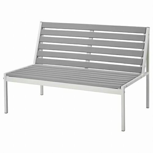 イケア（IKEA） 2人掛けソファ 屋外用 ホワイト グレー big20522739 
