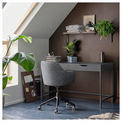 イケア（IKEA） デスク ダークグレー 100x48cm big20588886 ALEX