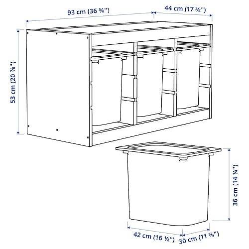 IKEA イケア 収納コンビネーション ホワイトステインパイン ホワイト 93x44x53cm big29584723 TROFAST トロファスト_3