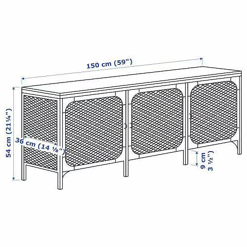 イケア（IKEA） テレビ台 ブラック 150x36x54cm big30339293 FJALLBO
