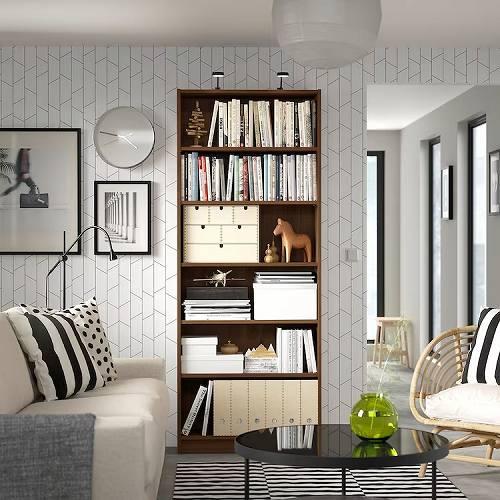 イケア（IKEA） 本棚 ブラウン ウォールナット調 80x28x202cm