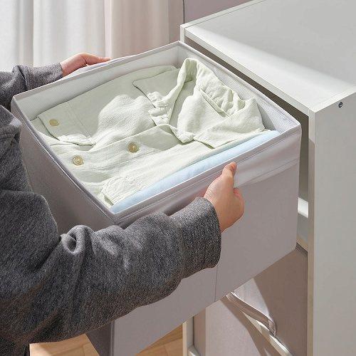 IKEA イケア 収納ユニット ボックス4個付き ホワイト ライトグレー
